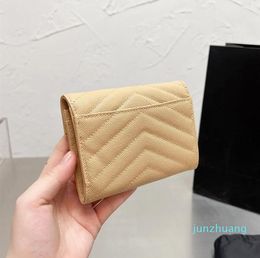 High-end Designer Wallet Womens shopping Bag 6 Card Holder Ladies Coin Purses Flap Wallets Fashion All-match Plain Purse Luxury Clutch Envelope bags