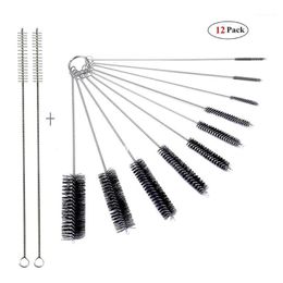 Cleaning Brushes 12 Pack Set For Kitchen Kettle Teapot Spout Straw Nozzle Tube Car Keyboard Nylon Bottle Brush1