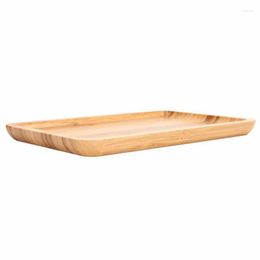 Plates Bamboo Serving Plate Tray Rounded Corner For Tea Fruit Breakfast