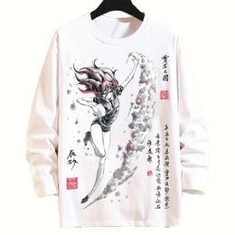 Men's T-Shirts Houseki no Kuni Phosphophyllite Crewneck Men Women T-Shirt Long Sleeve Top Tee Harajuku Streetwear Anime Clothes Y2302