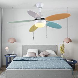 Ceiling Fans Nordic Personality Fan Light Household Dining Room Living Bedroom LED Children's Traditional
