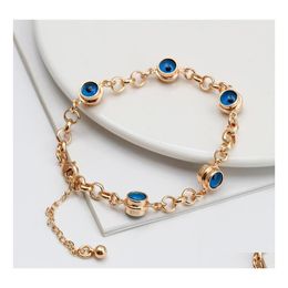 Anklets Fashion Jewelry Evil Eye Anklet Beaded Blue Bracelet Drop Delivery Dhbbu