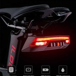 s 2000mAh Rear Rechargeable Bike Lamp Induction Brake Taillight Bicycle Led Light Remote Control Turn Signal Lantern 0202