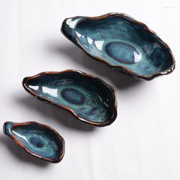 Bowls Creative Sashimi Ice Plate Oyster Ceramic Residual Table Decoration El Service Tableware Kitchen Storage Supplies