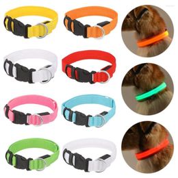 Dog Collars Adjustable LED Collar Glowing Anti-lost Night Safety Pet Luminous Flashing Necklace For Small/Medium/Large Dogs Cat