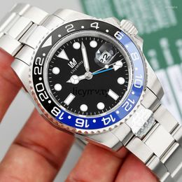 Wristwatches Luxury Mens Watch Luminous Waterproof Sapphire Crystal Ceramic GMT Function Stainless Steel Top Male WristwatchWristwatches Wil