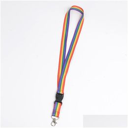 Party Favour 10Pcs Rainbow Mobile Phone Straps Neck Lanyards For Keys Id Card Mobilephone Usb Holder Hang Rope Webbing 889 B3 Drop De Dhczu