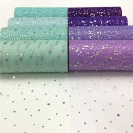 Party Decoration 15cm 25yards Tulle Roll Spool Glitter Fabric Organza Wedding Girls Birthday Supplies Baby Shower