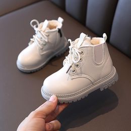 Sneakers Children Warm Short Boots Winter Boys Plus Thicken Velvet Cotton Shoes Girls Waterproof Snow Baby Infant Botas 230202