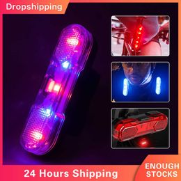 s LED Rear Tail USB Rechargeable Bike Lamp Waterproof Safety Warning Light Bicycle Accessories 0202