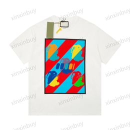 xinxinbuy Men designer Tee t shirt 23ss paris Color rabbit pattern print short sleeve cotton women black Beige green white XS-XL