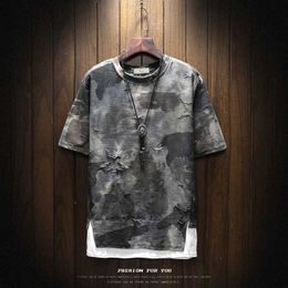 Men's T-Shirts Brand Clothing spring Men design Tshirt short Sleeve Tactical Camouflage T-shirt masculina tshirt Military broken T shirt Y2302