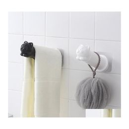 Bathroom Storage Organisation Creative Bath Accessories Cat Shap Toilet Paper Holder Kitchen Roll Adhesive Tissue Hanger Drop Deli Dhq5W