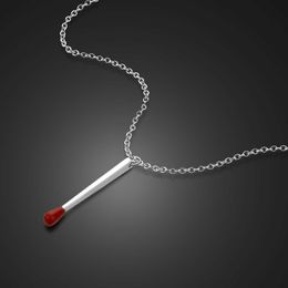 Pendant Necklaces New Fashion Red Match Pendant % 925 Sterling Silver Necklace For Women Cute Girl Solid Silver Jewellery Gift Birthday Gift G230202