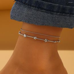 Anklets Feet Chain Female Bohemian National Style Star Bell Flower Love Beach Foot Jewellery Gift