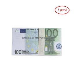 Other Festive Party Supplies Wholesales Prop Money Copy 10 20 50 100 200 500 Fake Notes Faux Billet Euro Play Collection Gifts 100 Dhzev5258