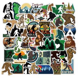 50Pcs Bigfoot Stickers Waterproof PVC Bigfoot graffiti Stickers for DIY Luggage Laptop Skateboard Motorcycle Bicycle Stickers TZ-CNY171