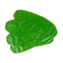 Table Mats & Pads Leaves Artificial Banana Placemat Leaf Mat Tropical Decor Green Palm Placemats Shape Placement Plant Faux HawaiianMats