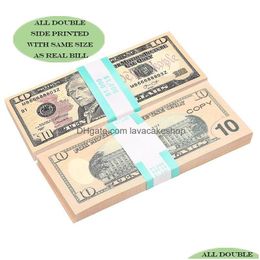 Other Festive Party Supplies Replica Us Fake Money Kids Play Toy Or Family Game Paper Copy Banknote 100Pcs/Pack Drop Delivery Home Dhedd1GBU