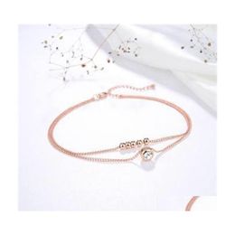 Anklets Woman Charm Large Size Bracelets Anklet Chain Link Jewelry 22Cm 670 Q2 Drop Delivery Dhhmy