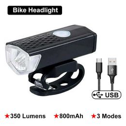 Lights LED Light Front USB Rechargeable Waterproof Bicycle Lantern Lamp MTB Headlight Cycling Flashlight Bike Accessories 0202