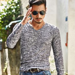 Men's T Shirts Men' Fashion Autumn Long Sleeve Slim Bodycon Casual Street Style Shirt Top M-3XL