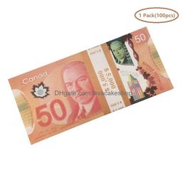 Other Festive Party Supplies Prop Money Cad Canadian Dollar Canada Banknotes Fake Notes Movie Props264A Drop Delivery Home Garden 7197618GUA7