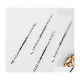 Coffee Art Needles Barista Stainless Steel Fancy Pen Pl Flower Needle Carving Stick Hook Flowerstick Fl Length 13.5Cm Drop Delivery Dhz3G