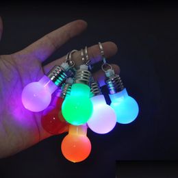 Party Favour Light Bb Keys Ring Led Flash Colorf Keychain Small And Exquisite Practical Key Buckle Cute Portable 0 75Yf J1 Drop Deliv Dh2Hz