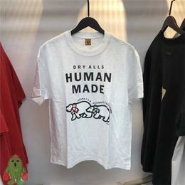 Men's T-Shirts Human Made T-shirts Scarf Polar Bear Print High Quality Men Women Couples Oversize T Shirt G230202