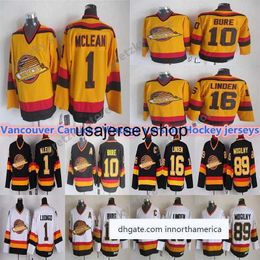 Hockey Jersey Men's CCM Vintage jerseys 10 BURE 16 LINDEN 89 MOGILNY 1 MCLEAN Jerseys