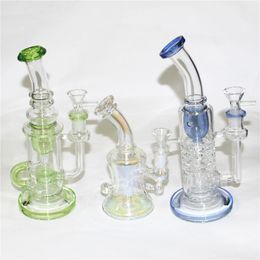 3 Styles Hookahs Mini Oil Rigs Recycler Dab Rig Heady Glass Bongs Showerhead Perc Water Pipes 14mm Joint with Bowl