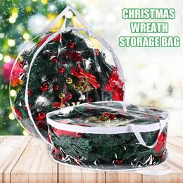 Storage Bags Clear Wreath Pvc Dual Zippered Christmas Tree With Handle Garland Container For Festival Home Tools