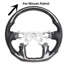 Car Steering Wheels for Nissan Patrol Carbon Fibre Sports LED Steering Wheel