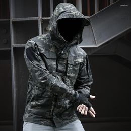 Men's Trench Coats Tactical Coat Men's Autumn And Winter Outdoor Waterproof Windbreaker Medium Length Military Fan Field Charge Jacket