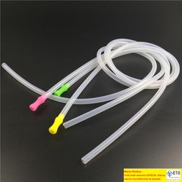 Colourful Hookah Accessories 85mm silicone tube smoking water pipes with silicone mouthpiece for glass oil burner bong 5mm7mm