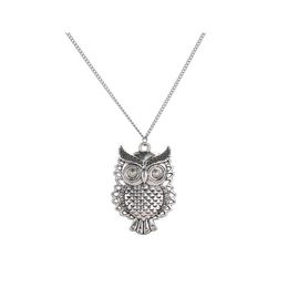 Pendant Necklaces Owl Necklace Vintage Hollow Cute Retro Carved Sweater Chain For Women Long Drop Delivery Jewelry Pendants Dhlhj