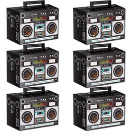 Gift Wrap 6PCS Novelty Boom Boxes 80s Boombox Decorations 90S Theme Pparty Box Party Favours Hip Hop Prop Radio Decoration