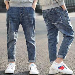 Jeans Kids Boys Sport Pants Ankle-Length Cotton Casual Korean Style Autumn 2023