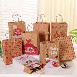 Gift Wrap Christmas Series Packaging Bag Tote Santa Storage Paper Candy Cake Baking