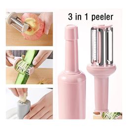 Fruit Vegetable Tools 3 In 1 Mtifunctional Grater Fruits And Vegetables Cutter For Potato Peeler Carrot Cucumber Slicer Kitchen Dr Dhn4R