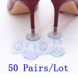 Shoe Parts Accessories 50 Pairs Lot Heel Protectors High er Stiletto Dancing Covers Antislip Silicone Stopper For Bridal Wedding Party Favor 230201