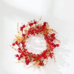 Christmas Decorations Festival Chinese Artifical Red Berry Wreath Crafts Year Decor Exquisite