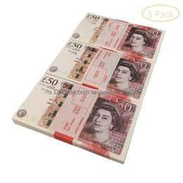 Other Festive Party Supplies Prop Money Copy Banknote 10 Dollars Toy Currency Fake Children Gift 50 Dollar Ticket Faux Billet Drop Dh294ZNPS