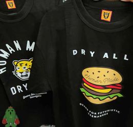 Men's T-Shirts Human Made High Quality T-shirts Oversized Men Women Burger Print Short Sleeve Tops Tee G230202