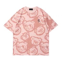 Men's T-Shirts Hip Hop Streetwear T-Shirt 2022 Men Funny Bear Head Printed T Shirt Summer Short Sleeve Harajuku Cotton Loose Tops Tees Y2302