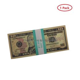 Other Festive Party Supplies Movie Prop Banknote Games 10 Dollars Toy Currency Fake Money Children Gift 1 20 50 Euro Dollar Ticket Dhl9F80KC