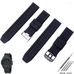 Watch Bands Accessories Men Suitable For 23mm Silicone Sports Strap 3051 3050 3080 4420 8800 Metal Button