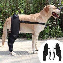 Dog Apparel Pet Puppy Knee Pads Leg Braces For Small Medium Large Dogs Adjustable Support Brace Injury Joint Wrap Recover Protector