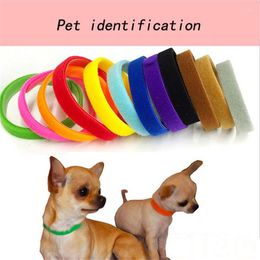 Dog Collars 12pcs 20/35CM Puppy Kitten Pet ID Bands Adjustable Identity Recognition Collar For Cat Product KO872992
